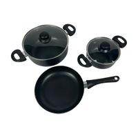 Juego de ollas Orange Negra 5 piezas