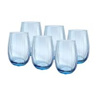 Set x 6 vasos Azul Aqua 380ml Pasabahce