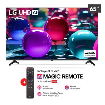 Televisor LG 65 UHD AI 4K Smart TV 65UA7300 con Control Magic