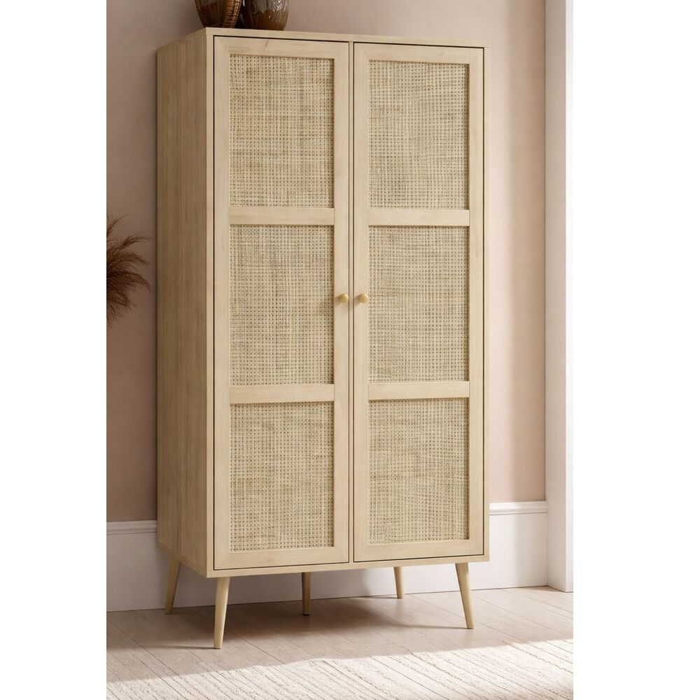 Ropero Vintage Bolivia con Ratan 2 Puertas TU MESITA