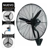 Ventilador Industrial de Pared IMACO 26 WF2630 220W Negro