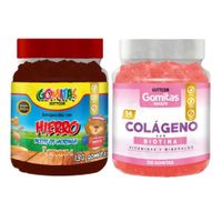 PACK 2 GOMITAS HIERRO NIÑOS + COLAGENO ADULTOS 130 UND