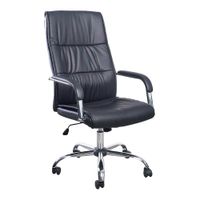 Silla Ergonómica Valencia Presidente Cuero Negro Ofideas