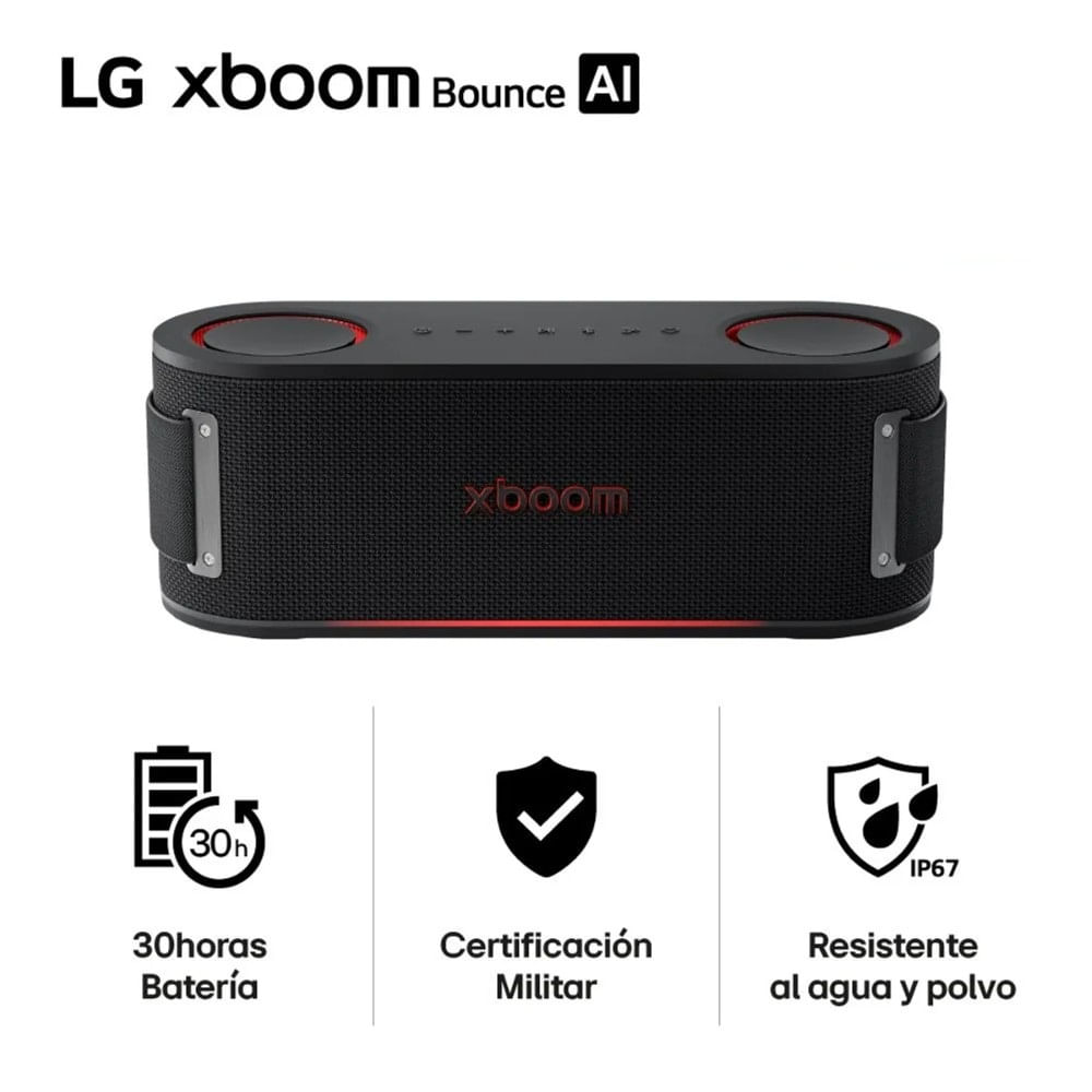 Parlante Bluetooth LG XBOOM Bounce 40W Certifición Militar Ip67