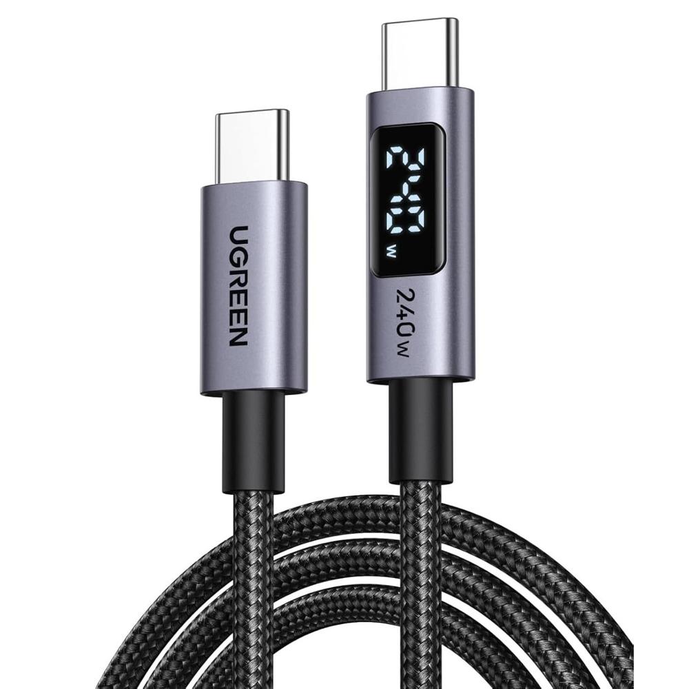Ugreen Cable USB-C a USB-C 240W 1m Carga Rápida Pantalla LED iPhone 17 L530 - 65866