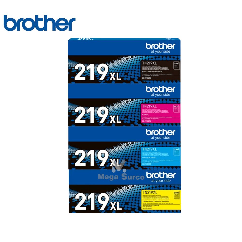 KIT TONER BROTHER TN-219XL PARA L3560 L3760 L3280 ORIGINAL