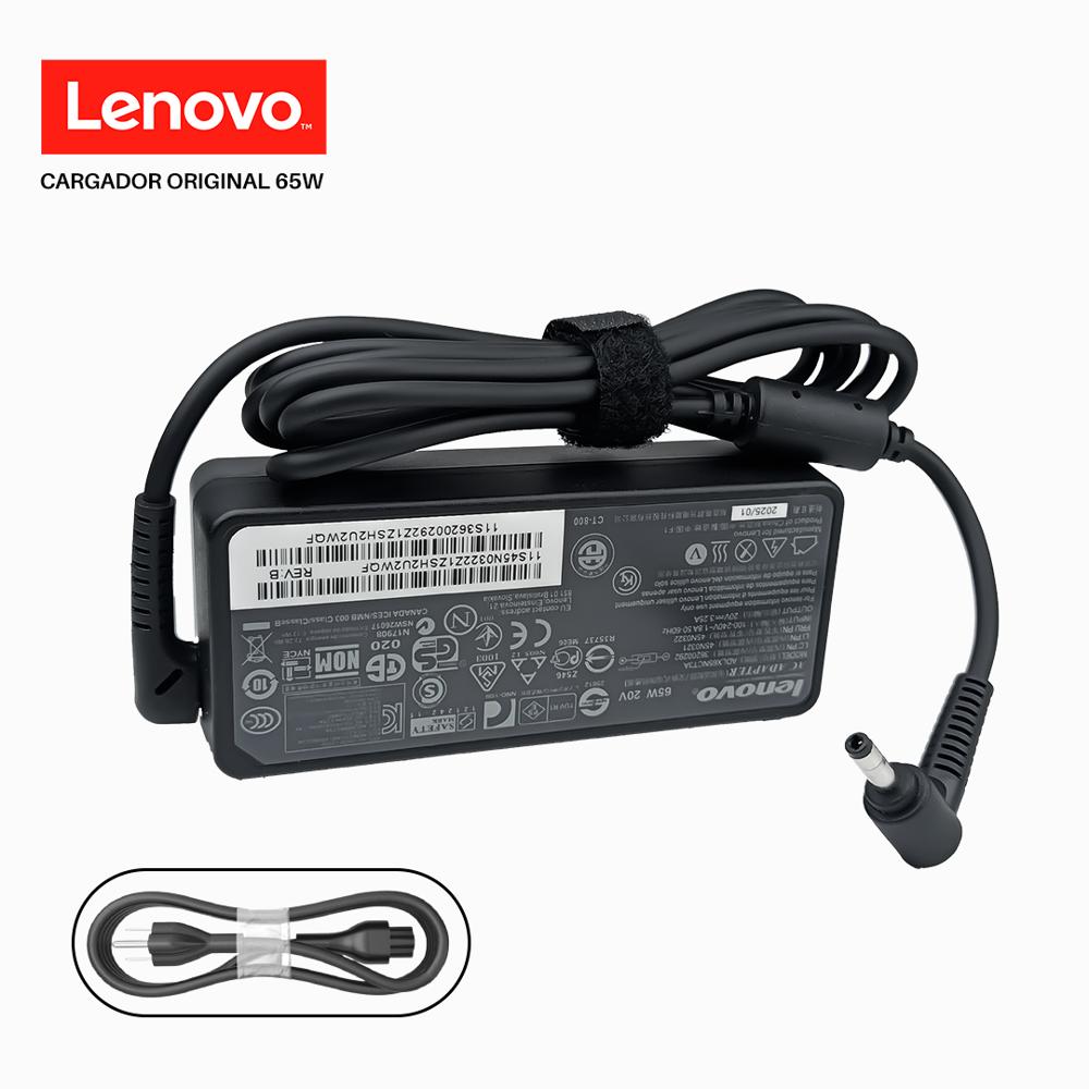 Cargador Lenovo 65W 20V 3.25A Punta Redonda Original