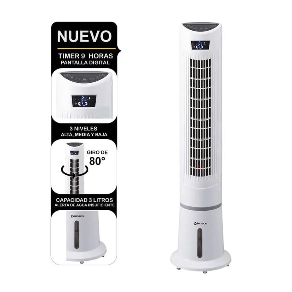 Enfriador Y Humidificador De Aire Imaco IYS5535 Digital  Air Cooler 58w
