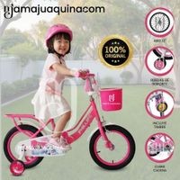 Bicicleta Campera Aro 12 CUTIE con Canasta Dark Pink