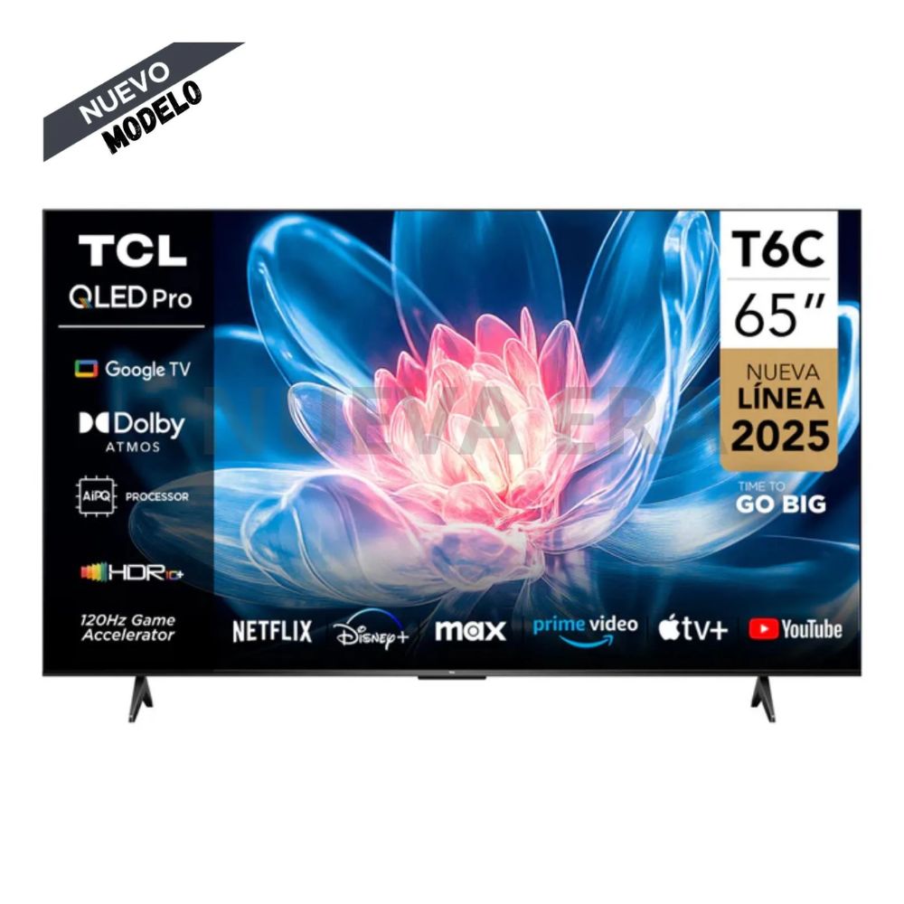 Smart TV TCL 65 QLED 4K 65T6C Imagen Ultra Realista Google TV y Dolby Vision