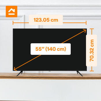 Medidas de TV de 55 pulgadas en centímetros para tu sala