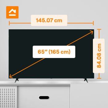 Medidas TV de 65 pulgadas ¿Cuántos centímetros son?